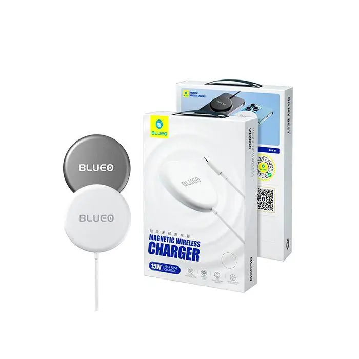МЗП Blueo Magnetic Wireless Charger White