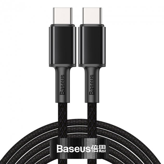 Кабель Baseus Type-C to Type-C High Density Braided Fast Charging Data Cable |2M,5A,100W| - Black