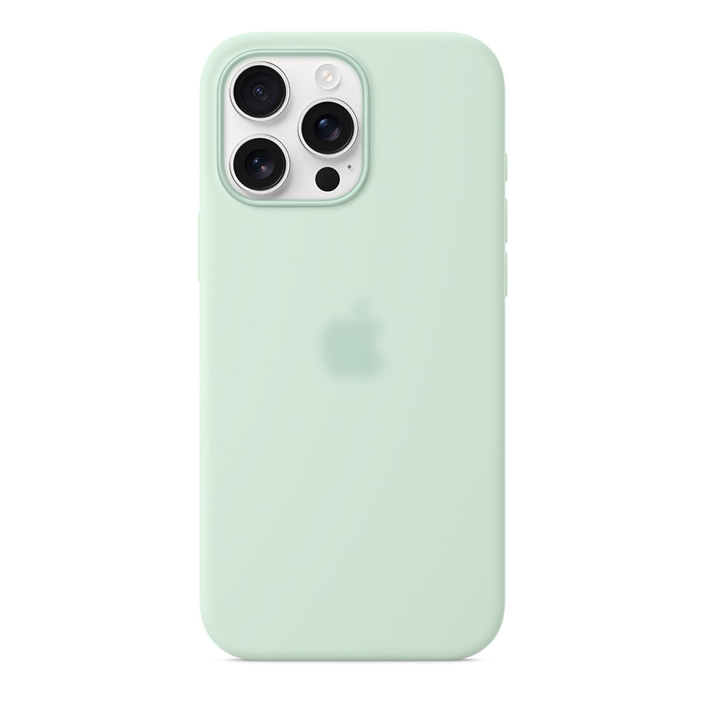 Чохол Silicone Case with Button, Animation & MagSafe iPhone 16 Pro Max, Aquamarine (OEM)