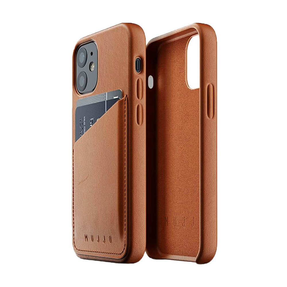 Чохол шкіряний MUJJO для iPhone 12 Pro Max Full Leather Wallet, Tan