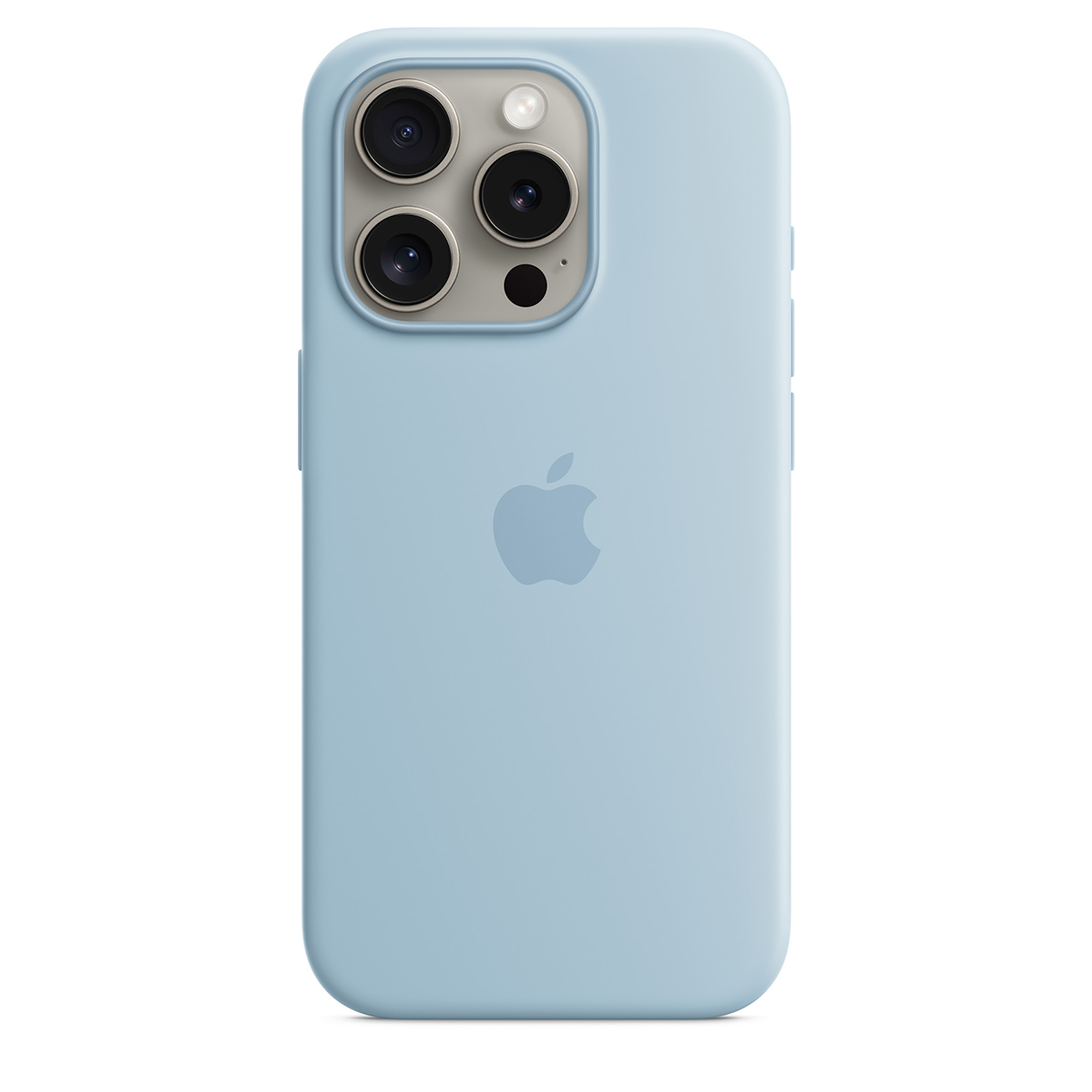 Чохол Silicone Case with MagSafe for iPhone 15 Pro, Light Blue (OEM)