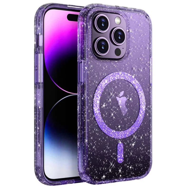 Чохол MaiKai Glitter Case with Magsafe для iPhone 14 Pro (Purple)