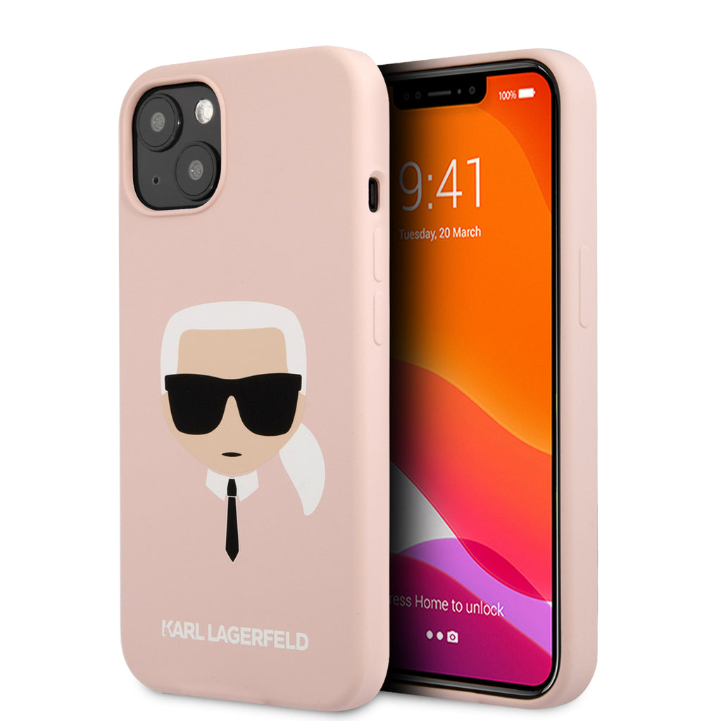 Чохол Karl Lagerfeld Silicone Karl's Head Hard Case for iPhone 14 Pink