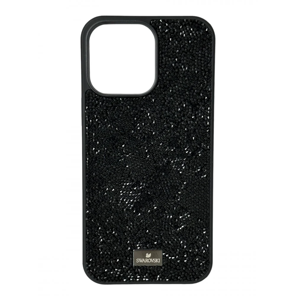 Чохол Swarovski shimmer iPhone 15 (чорний)