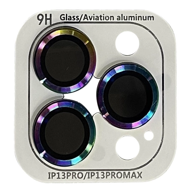 Захист камери Metal Classic на iPhone 13 Pro/13 Pro Max (бузковий/rainbow)