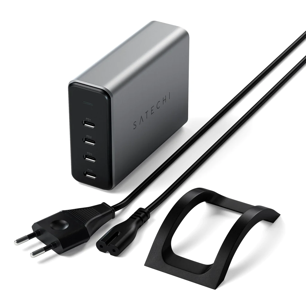 Зарядний пристрій Satechi 165W USB-C 4-Port PD GaN Charger Space Gray (ST-UC165GM-EU)