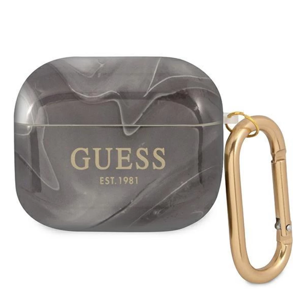 Чохол Guess TPU Shinny New Marble Case for Airpods 3 Black