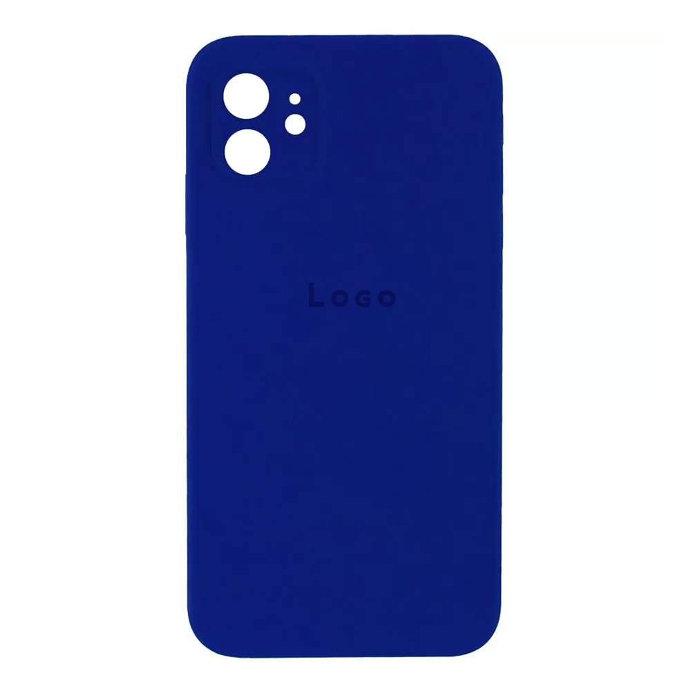 Чохол Silicone Case Square Full Camera Protective (AA) для Apple iPhone 11 (Синій/Deep Navy)