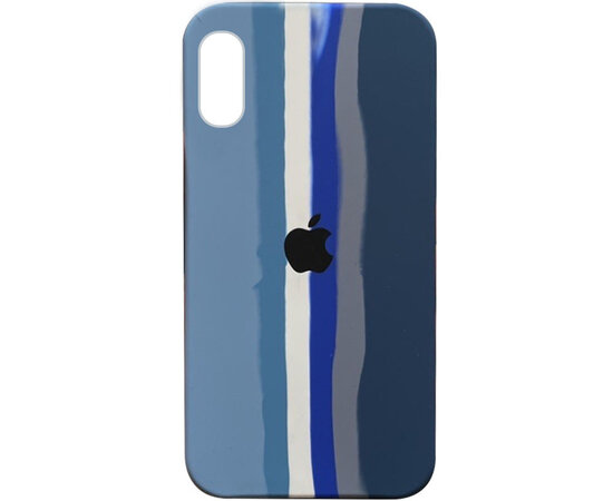 Чохол Silicone case Full Rainbow для Apple iPhone Xr (6.1) - (Блакитний/Синій)