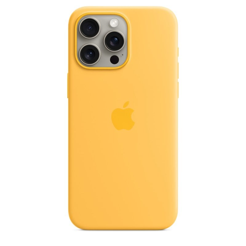Чохол Silicone Case with MagSafe for iPhone 15 Pro Max, Sunshine (OEM)