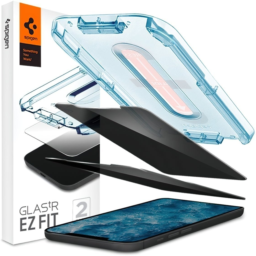 Захисне скло Spigen для Apple iPhone 12 mini Glas tR EZ Fit (Privacy) (2Pack), Black
