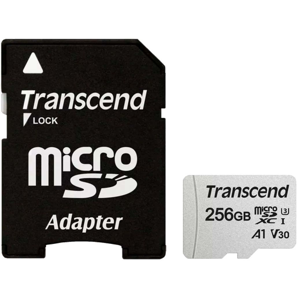 Картка пам'ятi TRANSCEND microSDXC 300S 256GB UHS-I U3 + adapter