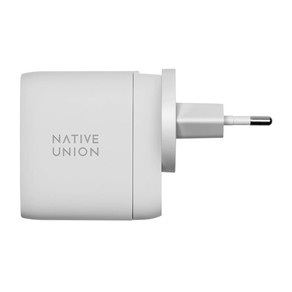 Зарядний пристрій Native Union Fast GaN Charger PD 67W Dual USB-C Port (White) (FAST-PD67-WHT-INT)