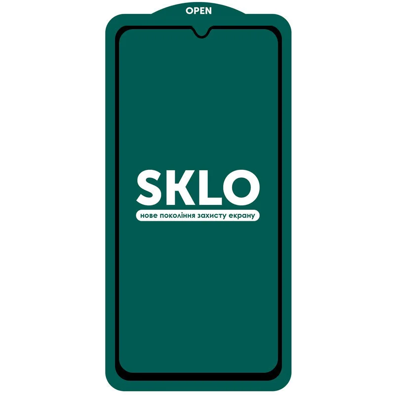 Захисне скло SKLO 5D для Xiaomi Redmi 10C/Poco C40 (чорний)