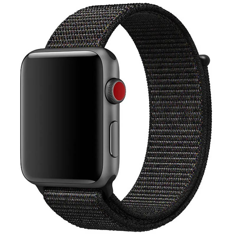 Ремінець Nylon для Apple Watch 38mm/40mm (Чорний/Black)