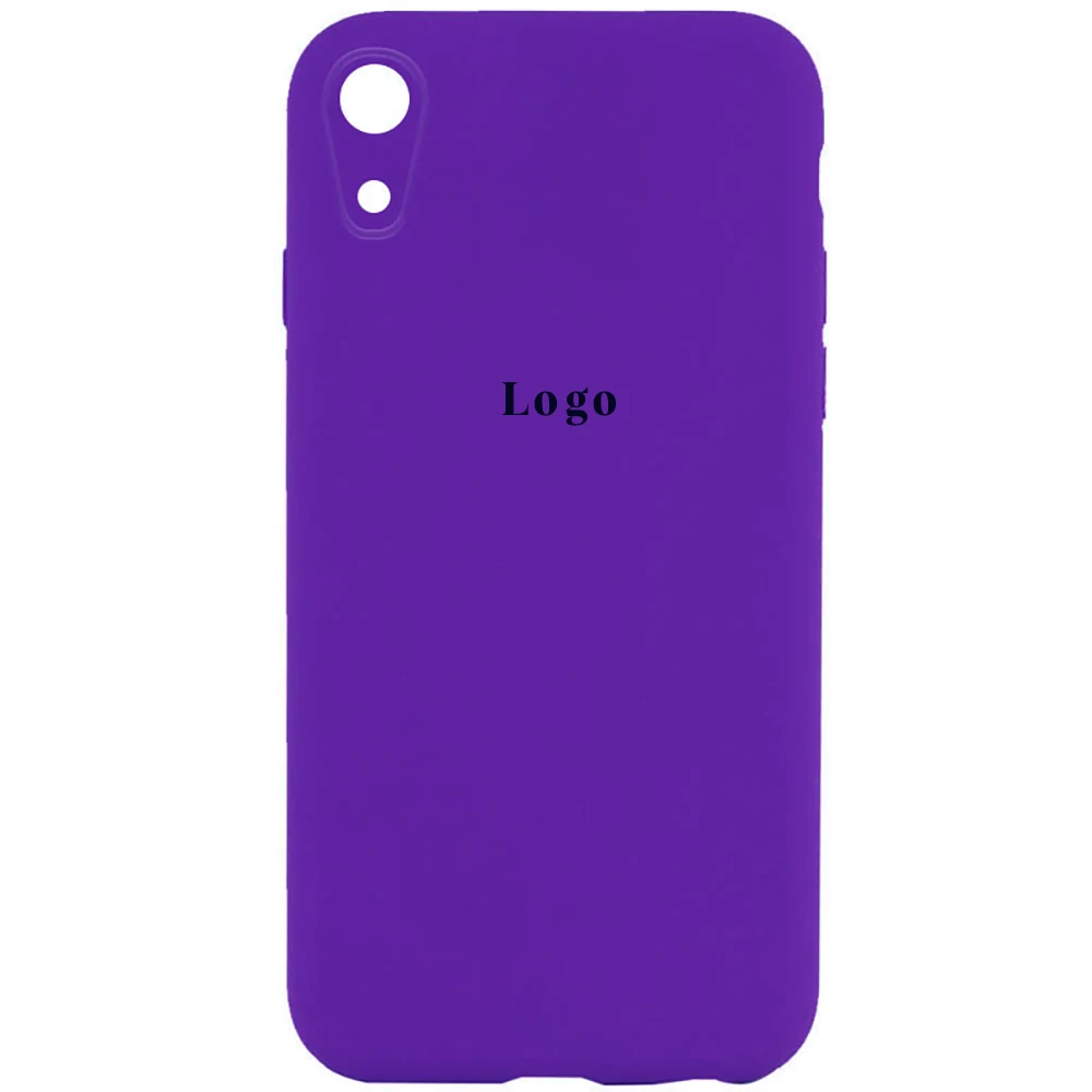 Чохол Silicone Case Square Full Camera Protective (AA) для Apple iPhone XR (Фіолетовий/Purple)