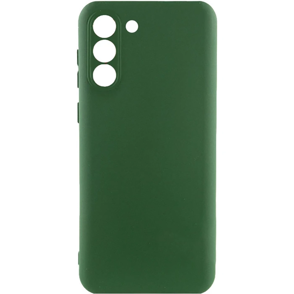 Чохол Silicone Cover Lakshmi Full Camera (A) для Samsung Galaxy S22 (Зелений/Dark green)