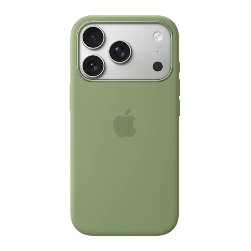 Чохол Silicone Case with Button, Animation & MagSafe iPhone 17 Pro Max, Light Moss (OEM)