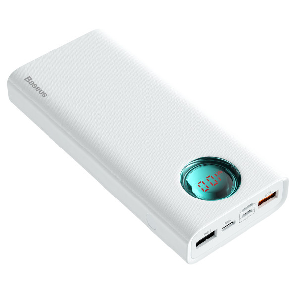 ПБ Baseus Amblight Digital Display 18W (PD3.0+QC3.0) 20000mAh (білий)