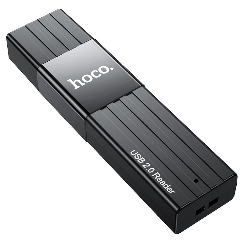 Кардрідер HOCO Mindful 2-in-1 card  reader (USB 2.0) HB20 ISD|TF, 5Mbps| - Black
