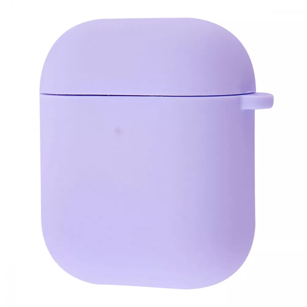 Чохол Silicone Case Full for AirPods 1/2 (світло-фіолетовий)