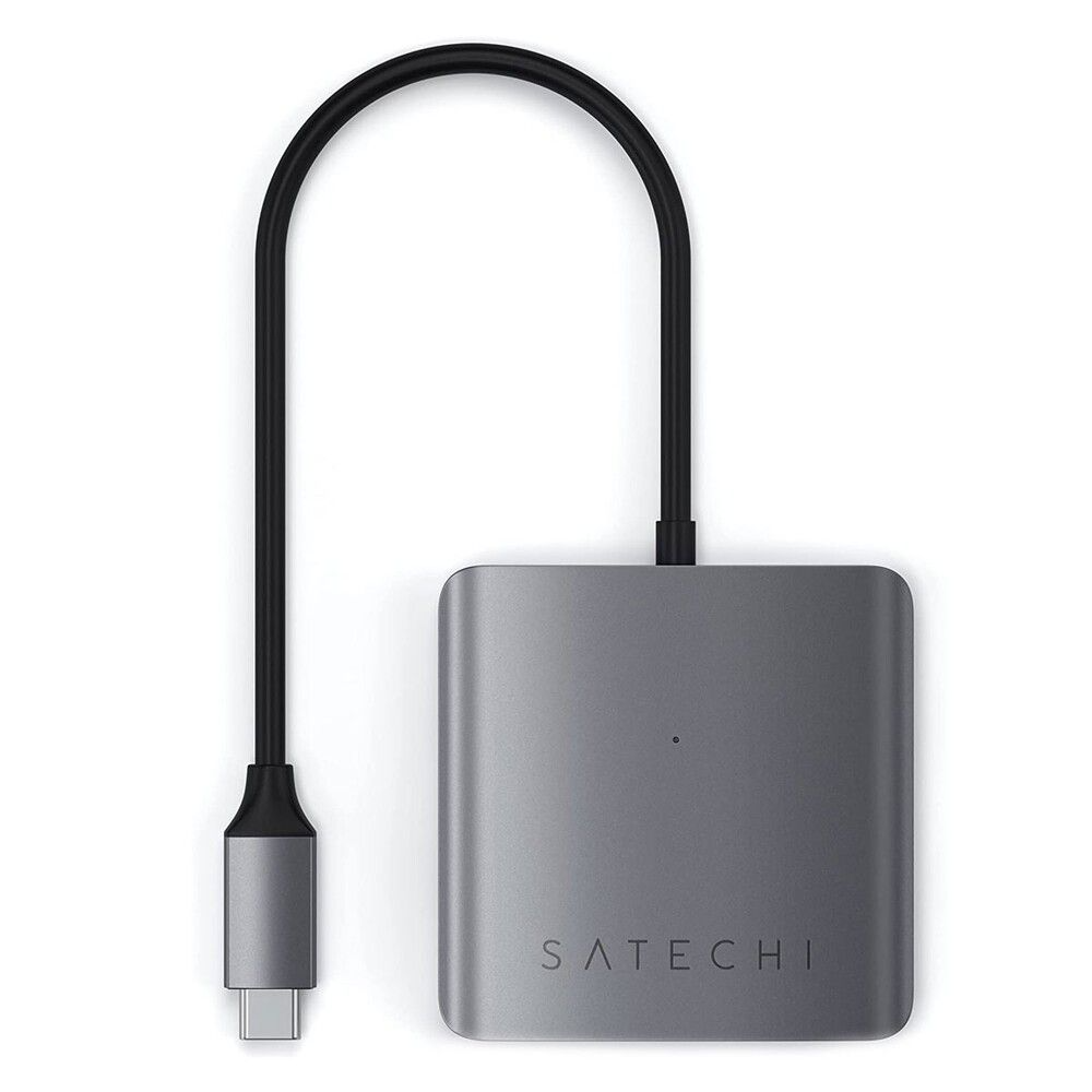 Хаб Satechi Aluminum Type-C 4-Port Hub Space Gray (ST-UC4PHM)