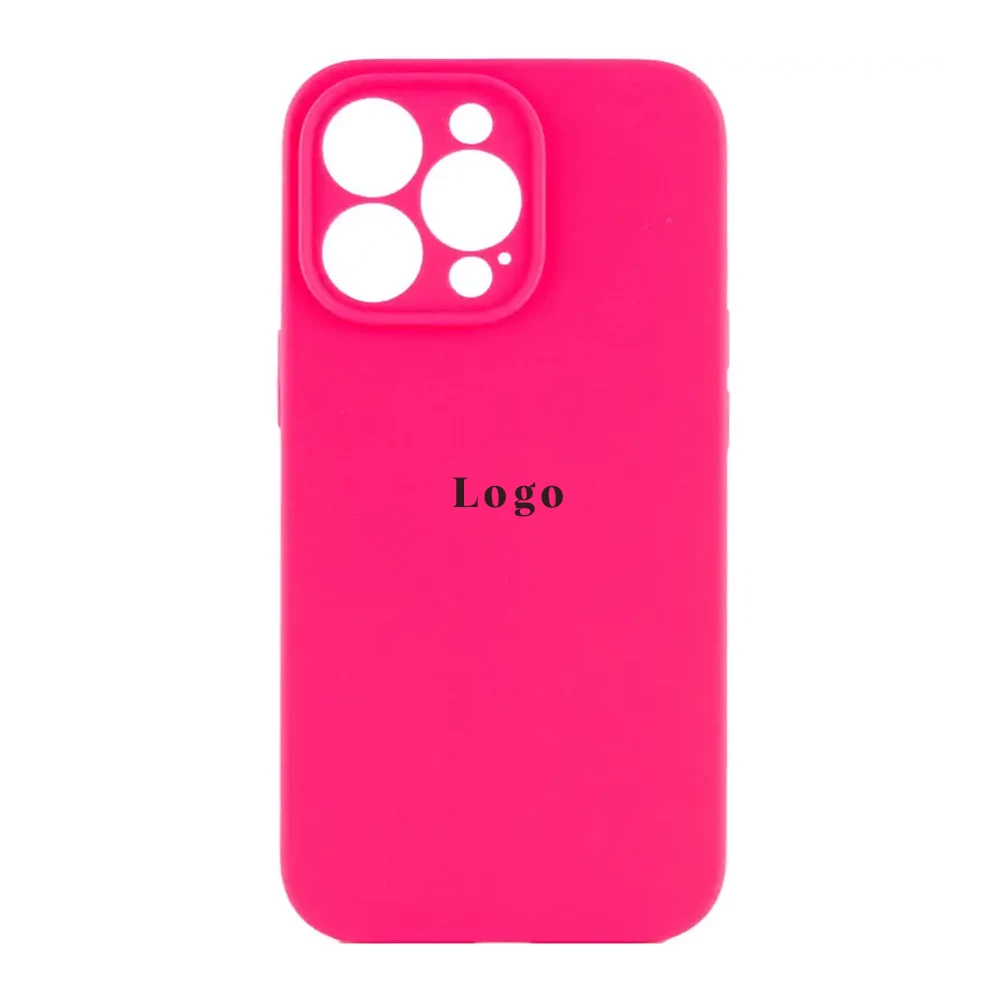 Чохол Silicone Case Full Camera Protective (AA) iPhone 13 Pro Max (Рожевий/Barbie Pink)