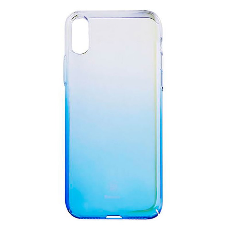 Чохол Baseus Glaze Case for iPhone X Transparent Blue