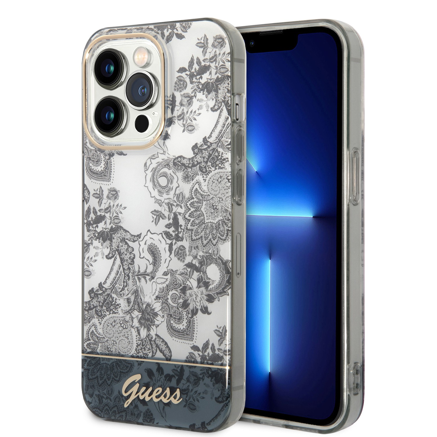 Чохол Guess PC/TPU IML Case With Double Layer Electroplated Camera For iPhone 14 Pro Grey