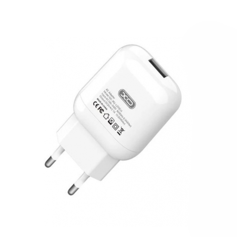 МЗП XO L37 2.1A/1USB + lightning White