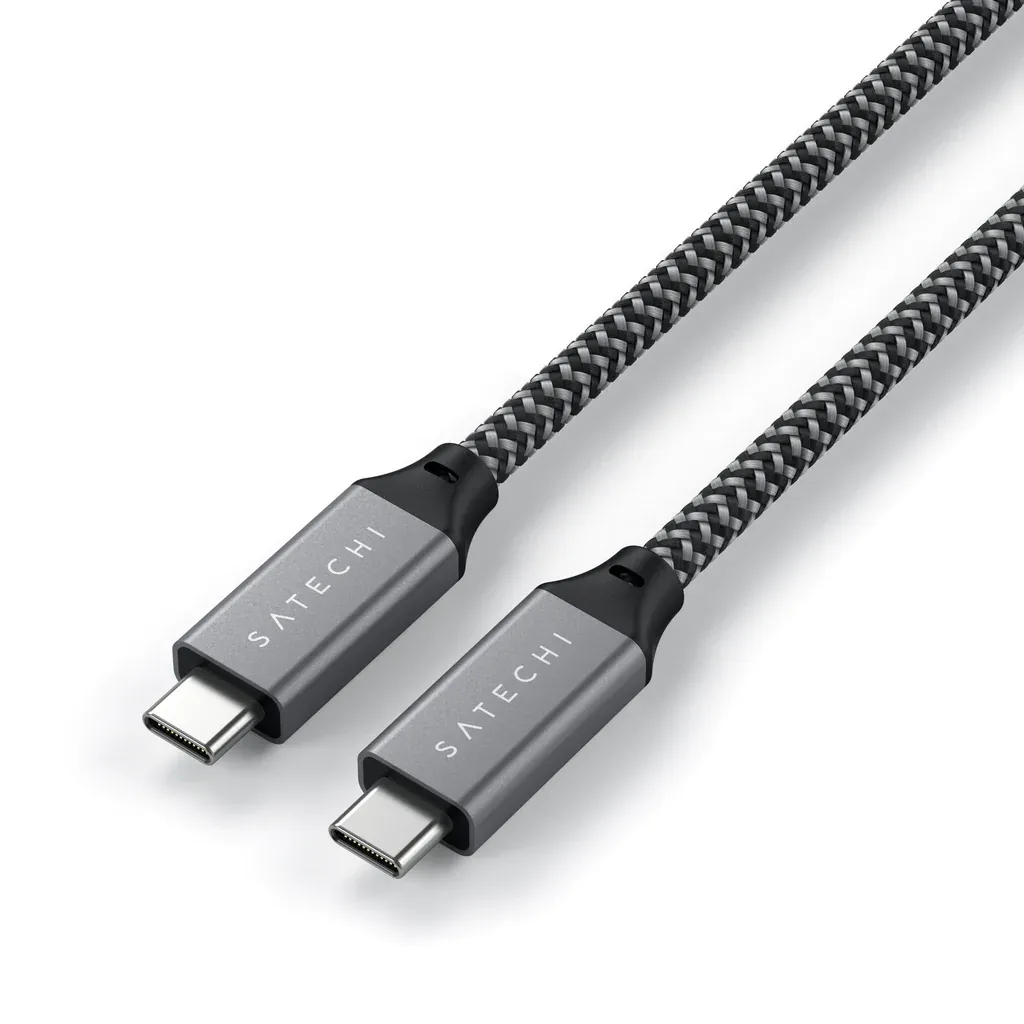 Кабель Satechi USB4 C to C Cable 100W Space Gray (25 cm) (ST-U4C25M)