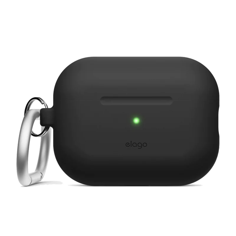 Чохол Elago Silicone Basic Case with Nylon Lanyard Black for Airpods Pro 2nd Gen