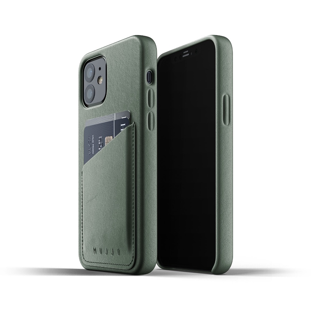 Чохол шкіряний MUJJO для iPhone 12/12 Pro Full Leather, Slate Green