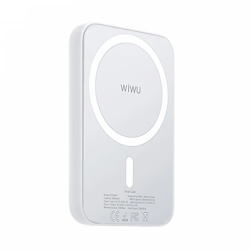 Портативний зарядний пристрій Power Bank WIWU MagSafe Battery з БЗП 5000 mAh (White)
