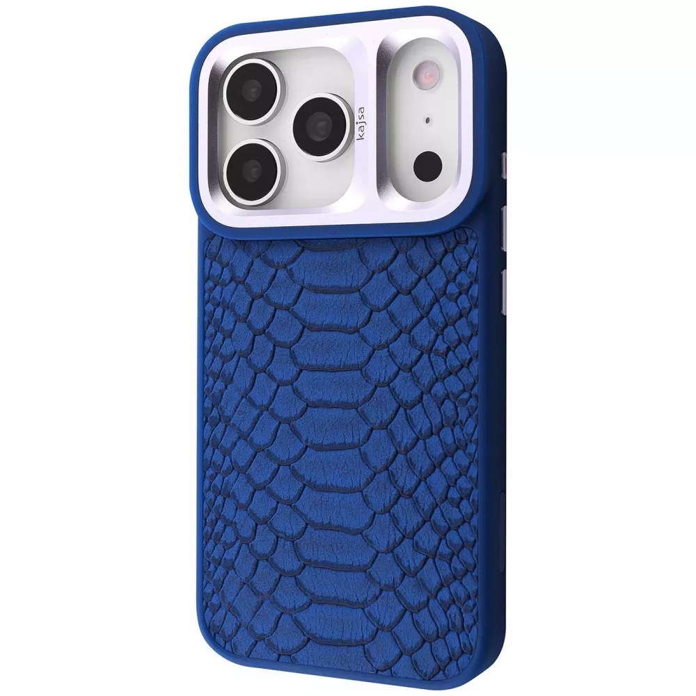 Чохол Kajsa Snake Pattern with Magnetic Ring iPhone 17 Pro (синій)
