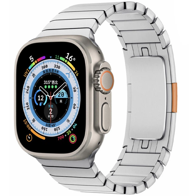 Ремінець Steel для Apple Watch 42(ser.1-3)/44/45/46/49mm (140-190mm) (Silver)