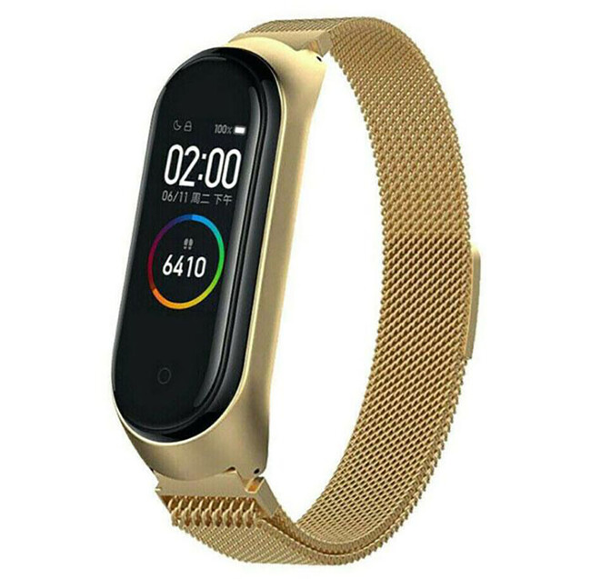 Ремінець Milanese Loop для Xiaomi Mi Band 3/4 - Gold