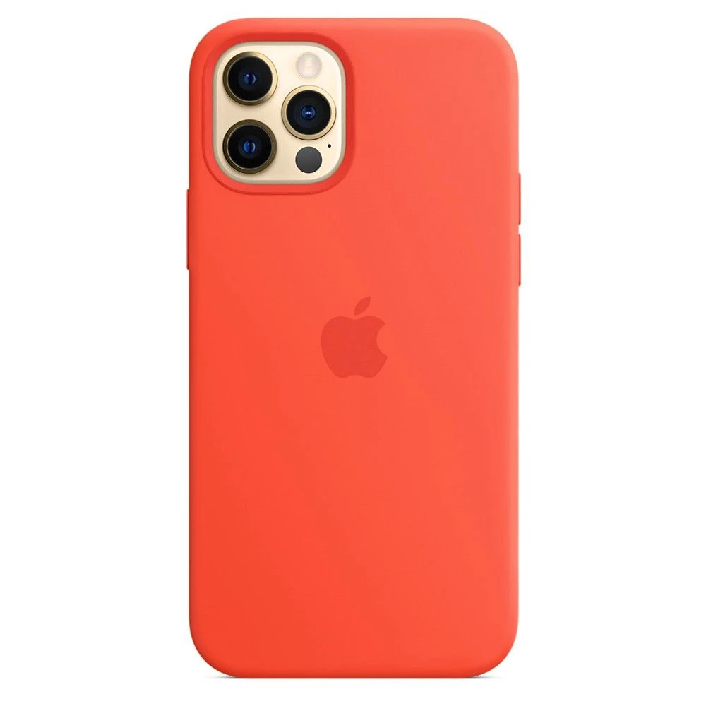 Чохол Silicone Case with MagSafe для iPhone 12/12 Pro - Electric Orange