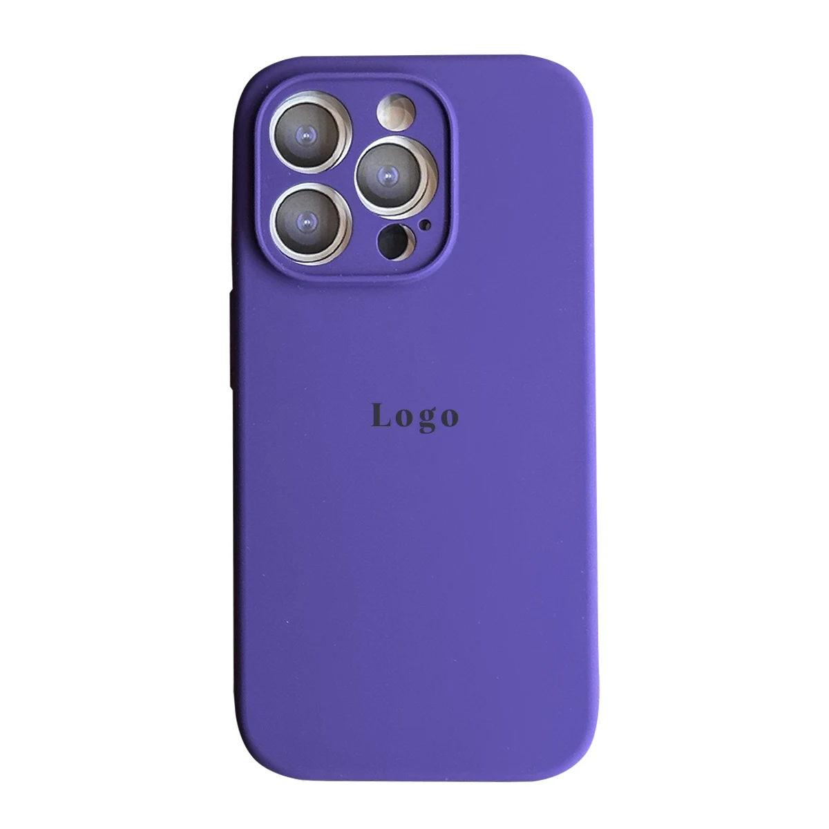 Чохол Silicone Case Full Camera Protective (AA) iPhone 14 Pro (Purple)