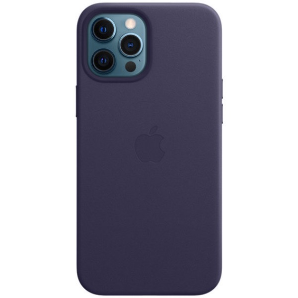 Чохол Leather Case with MagSafe для iPhone 12/12 Pro (Deep Violet)