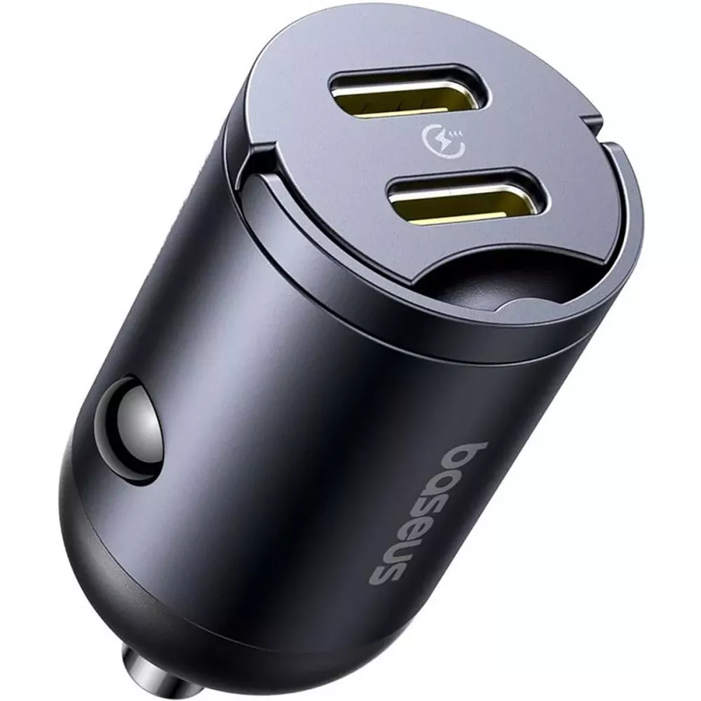 АЗП Baseus Tiny Star Mini Car Charger 2xType-C 30W (чорний)