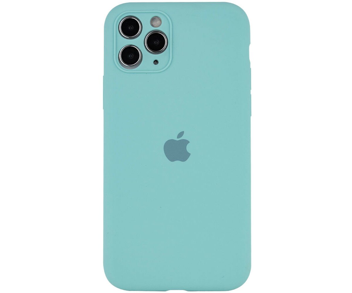 Чохол Silicone Case for iPhone 12 Pro Max (With Camera Lens Protection) - Ice Sea Blue
