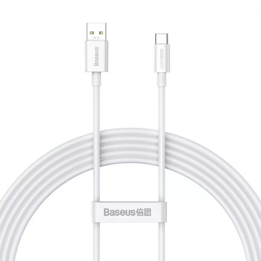 Кабель Baseus Superior Series (SUPERVOOC) Fast Charging Data Type-C 65W (1m) (білий)