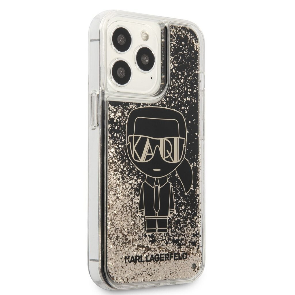 Чохол Karl Lagerfeld Liquid Glitter Case Gatsby Ikonik For iPhone 14 Pro Black/Gold