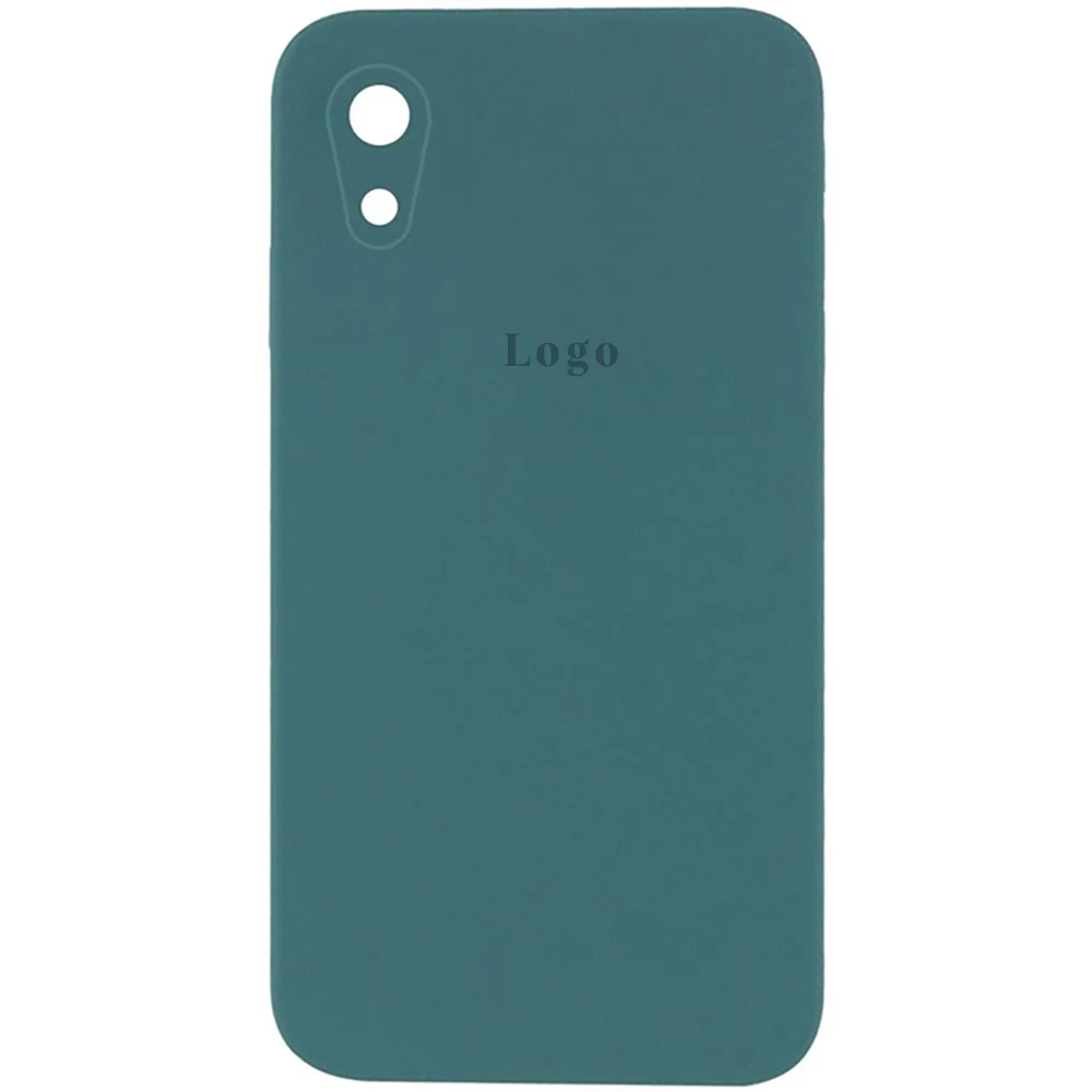 Чохол Silicone Case Square Full Camera Protective (AA) для Apple iPhone XR (Зелений/Pine Green)