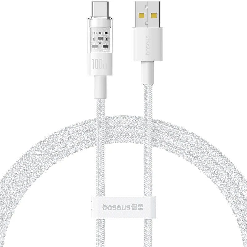 Кабель Baseus Gem Fast-Charging Data Cable Type-C 100W 2m (білий)