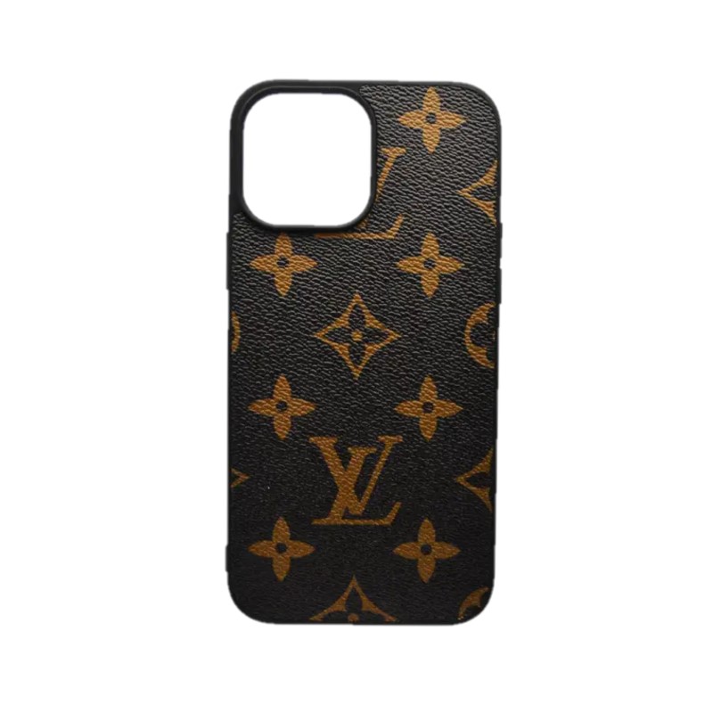 Чохол Louis Vuitton Case (Leather) для iPhone 13 mini (brown/logo)