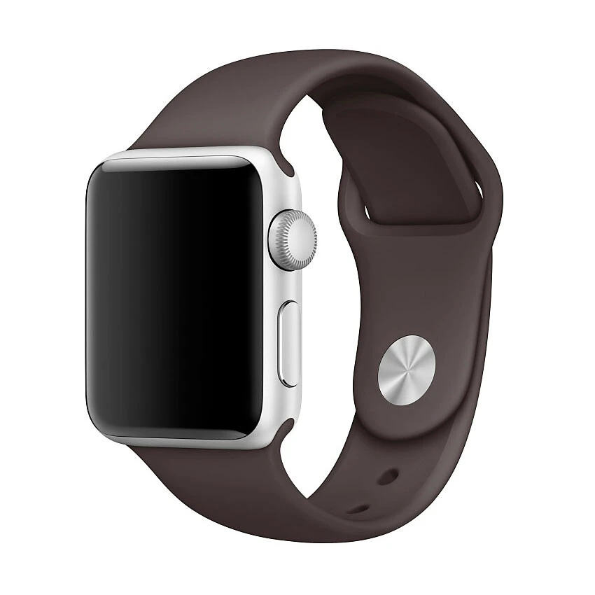 Силіконовий Ремінець для Apple Watch Sport Band 38/40mm (S/M&M/L) - (Коричневий/Cocoa)