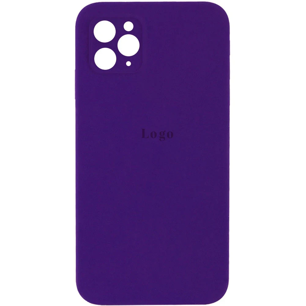 Чохол Silicone Case for iPhone 12 (With Camera Lens Protection) - Deep Purple