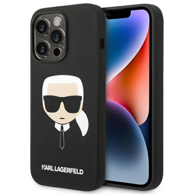 Чохол Karl Lagerfeld Silicone Karl's Head Hard Case for iPhone 14 Pro Max Black